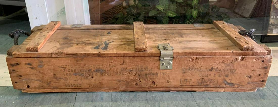 US military 105 mm ammo crate (1 of 4)