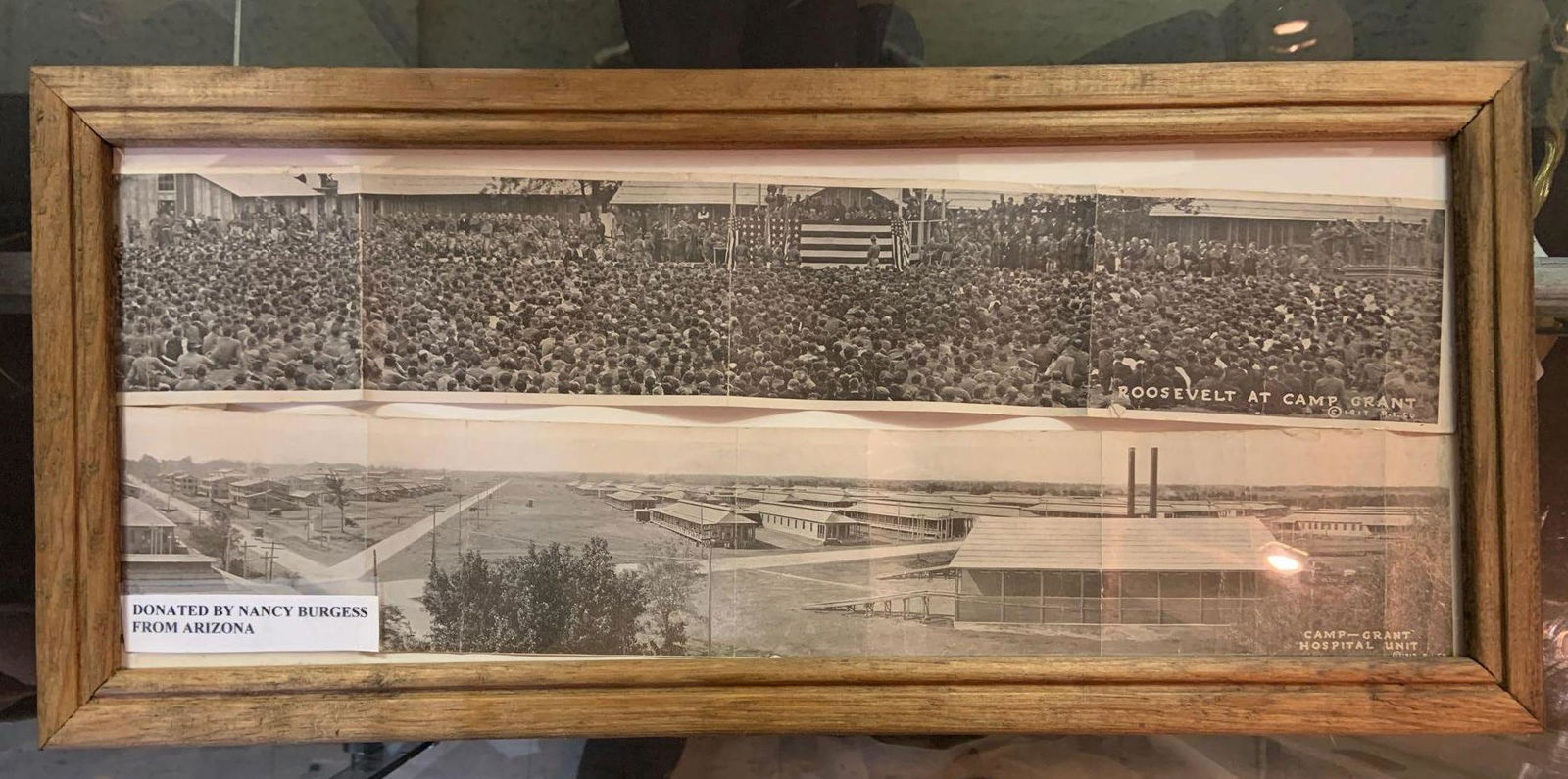 Group of 2 framed real photo postcards of Camp Grant (1 of 4)