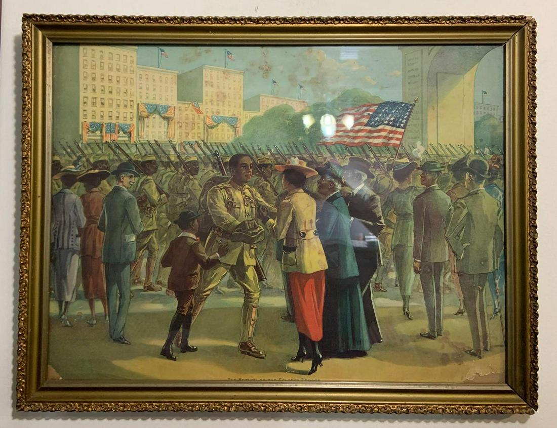 WW1 US African American soldier commemorative print (1 of 2)