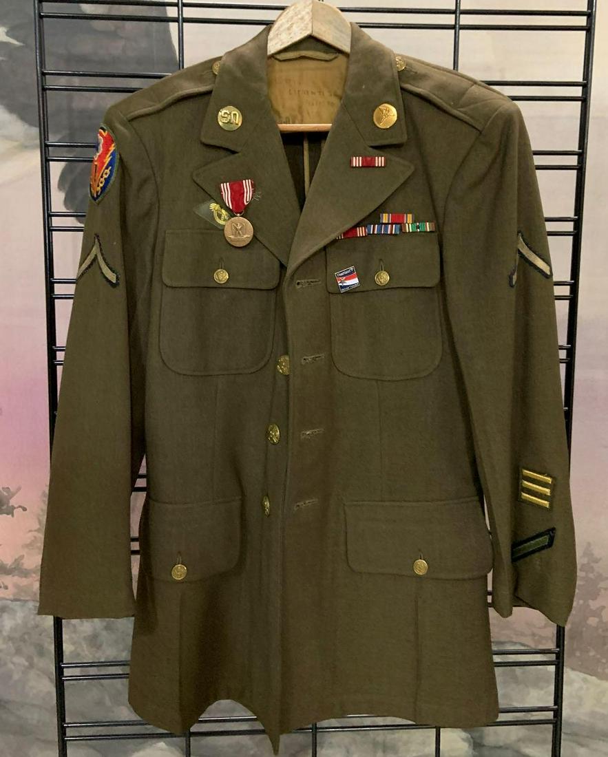 WW2 US Army medical Corps ETO identified privates tunic (1 of 9)