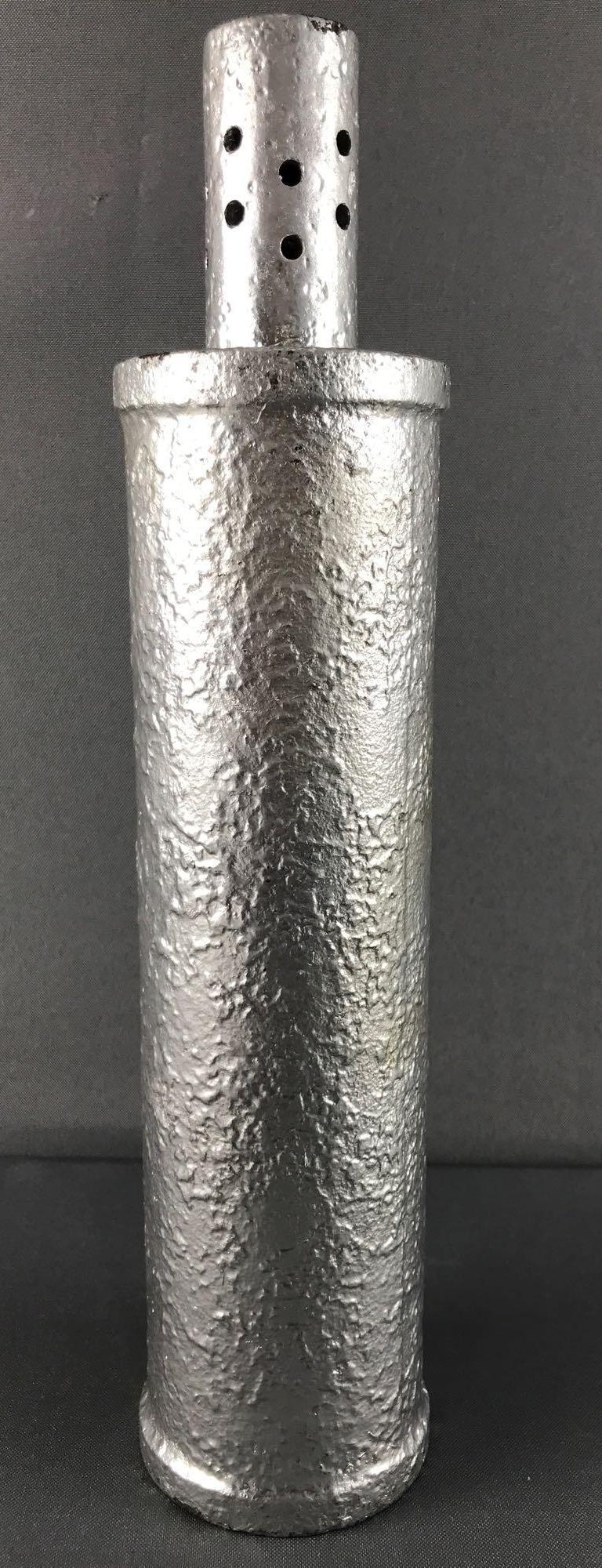 Mortar shell: Spray painted, 3.2x15.2 inches