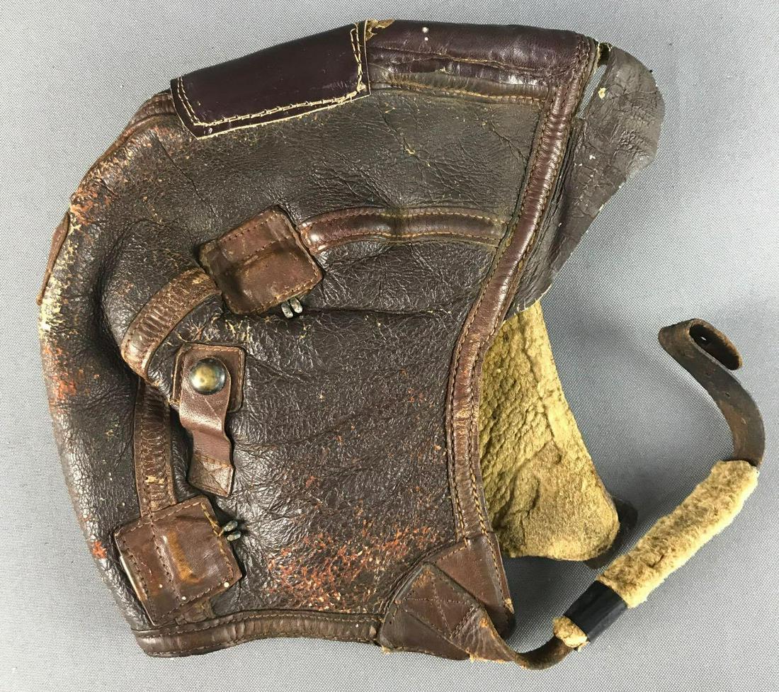 WW2 Era leather Pilots Flight Hat (1 of 5)