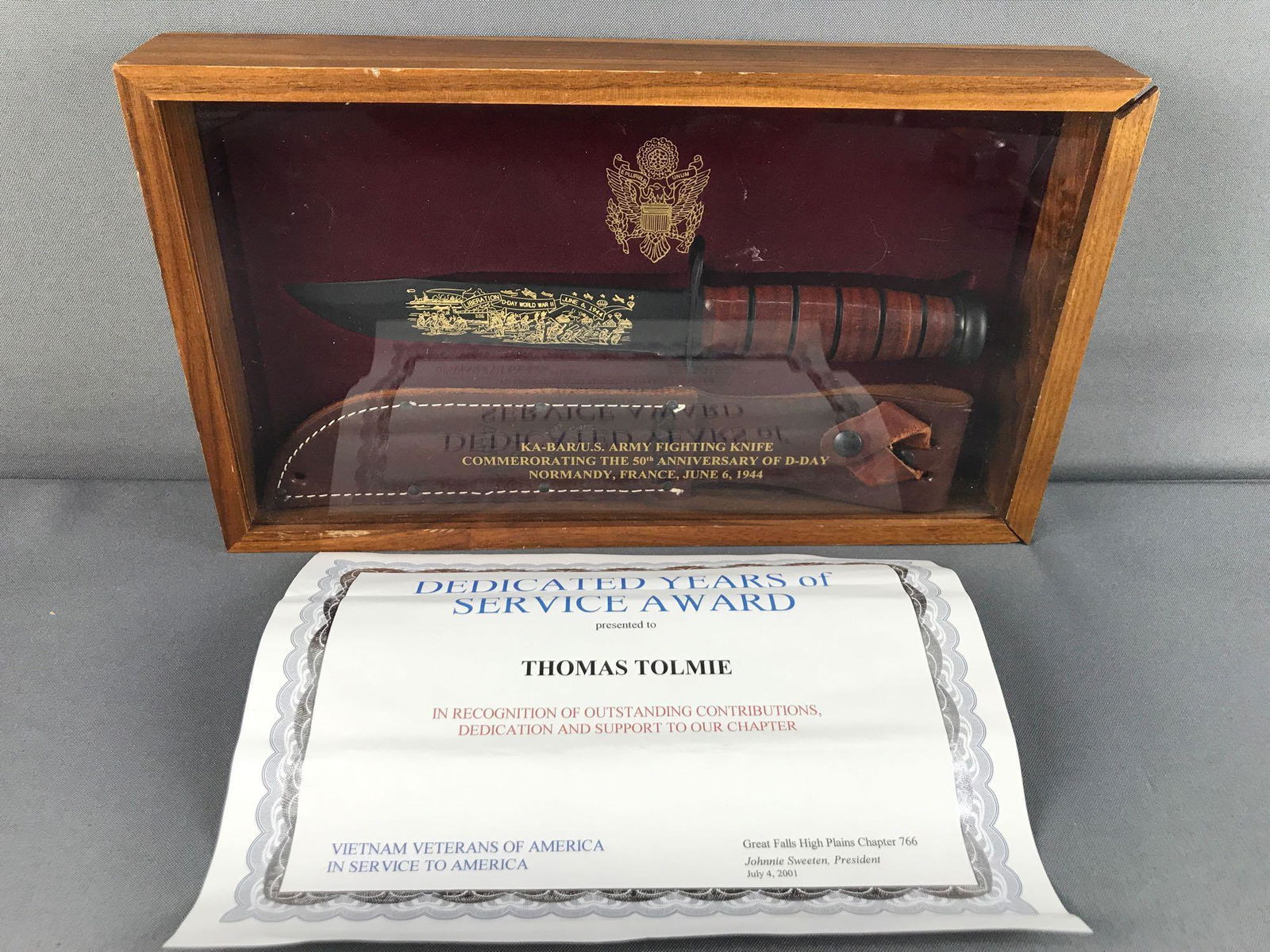 Ka-Bar/US Army Commemorative Knife and Vietnam Veterans (1 of 5)