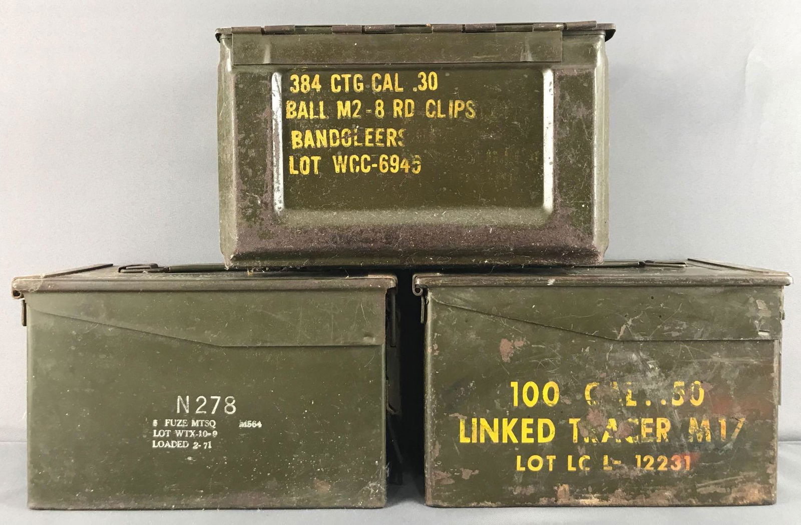 Group of 3 WW2 Era Ammo Boxes (1 of 5)