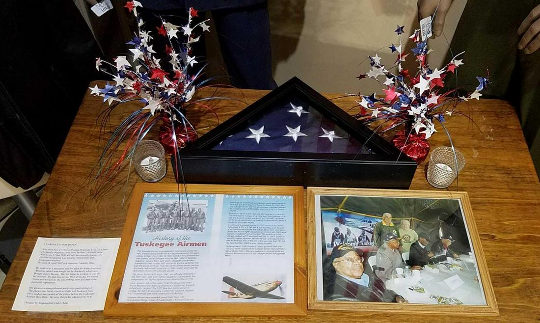 US flag with Soldier info (1 of 3)