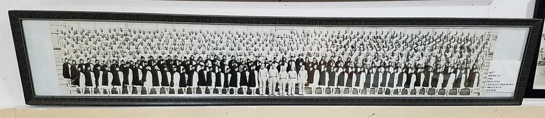 WW2 1944 163rd Medical Panoramic Yard Long Photo.: 43" x 8".