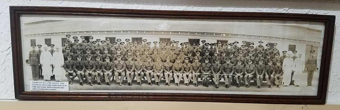 WW2 1942 Camp Grant Company B Photo. (1 of 3)