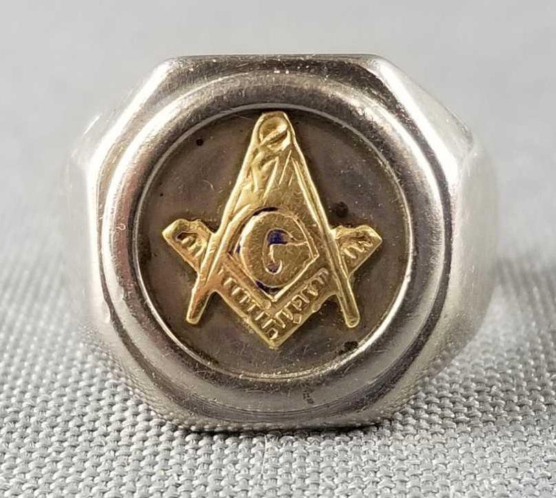 Vintage Masonic ring: No inscription or markings
