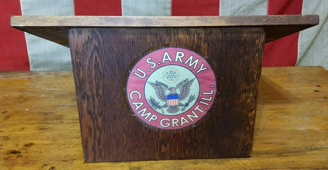 Vintage wood table top podium (1 of 3)