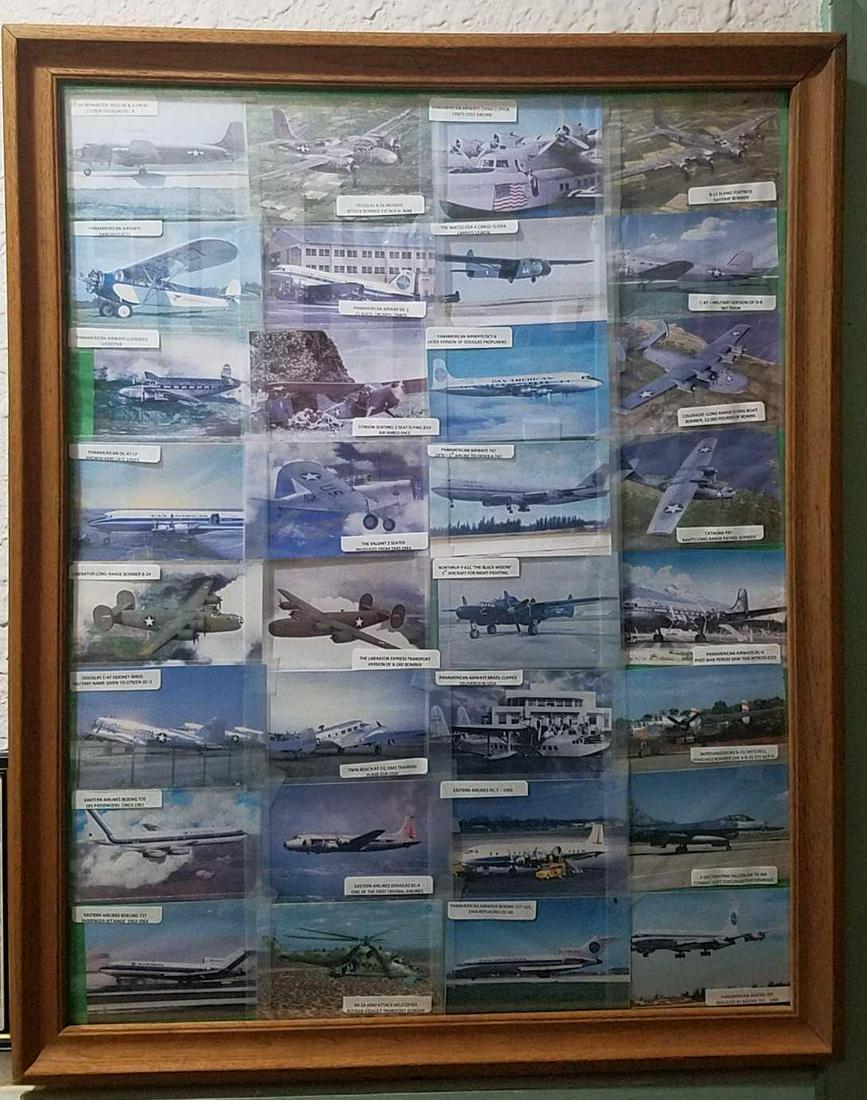 Large Framed Military Aviation Photo Collage.: 30" x 24".