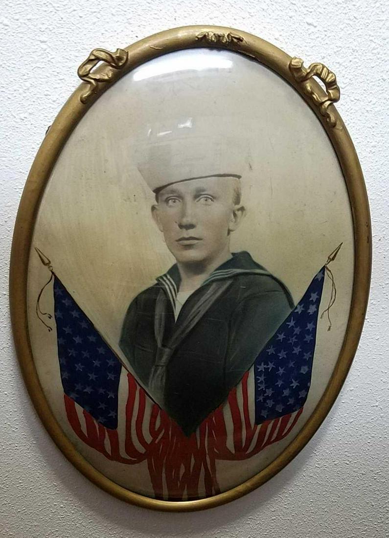 Oval WWI Era Navy Picture. (1 of 2)