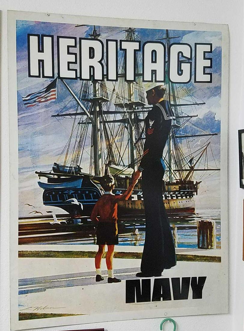 Metal U.S. Navy Sign. (1 of 1)