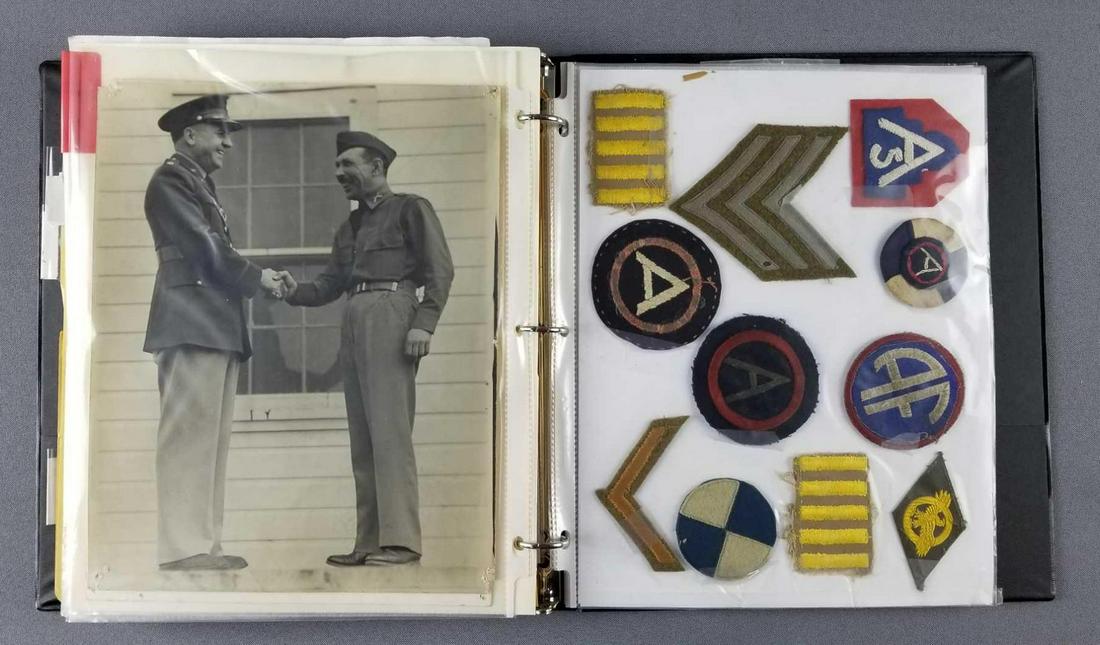 Photo album of photographs, military patches, articles (1 of 3)
