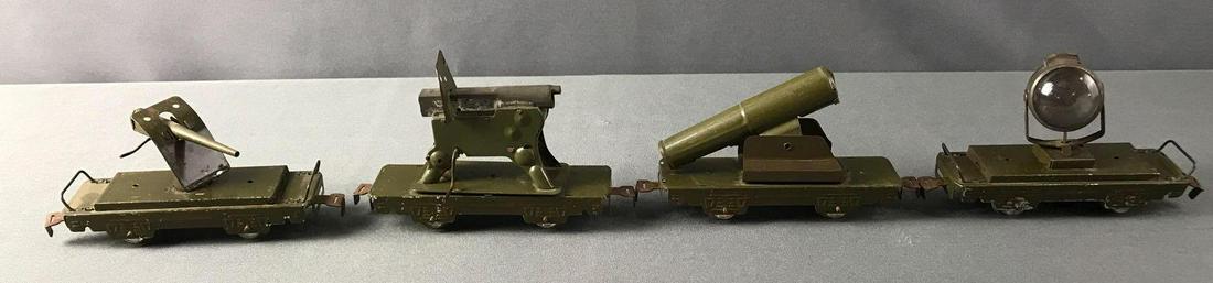 Group of 4 Marx Military Trains Circa 1940 (1 of 3)
