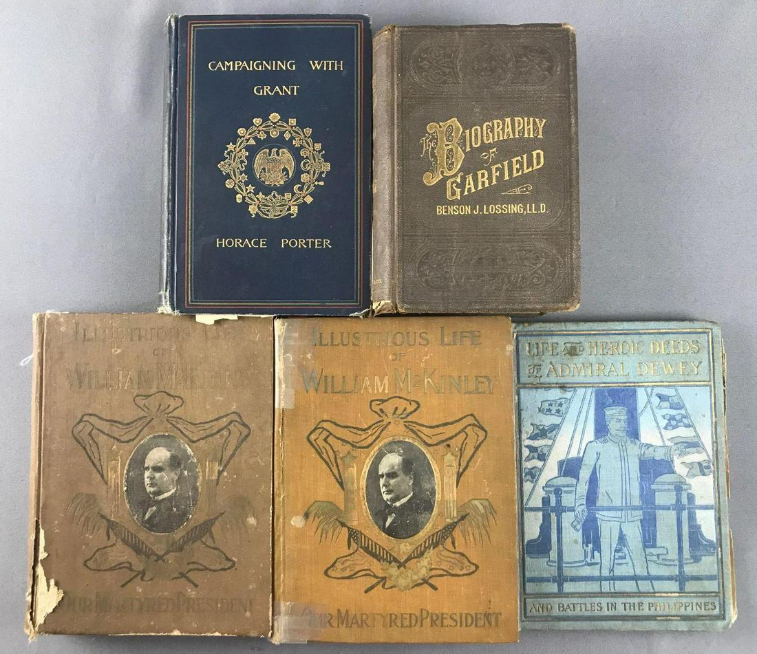 Group of 5 Antique biographical books (1 of 16)