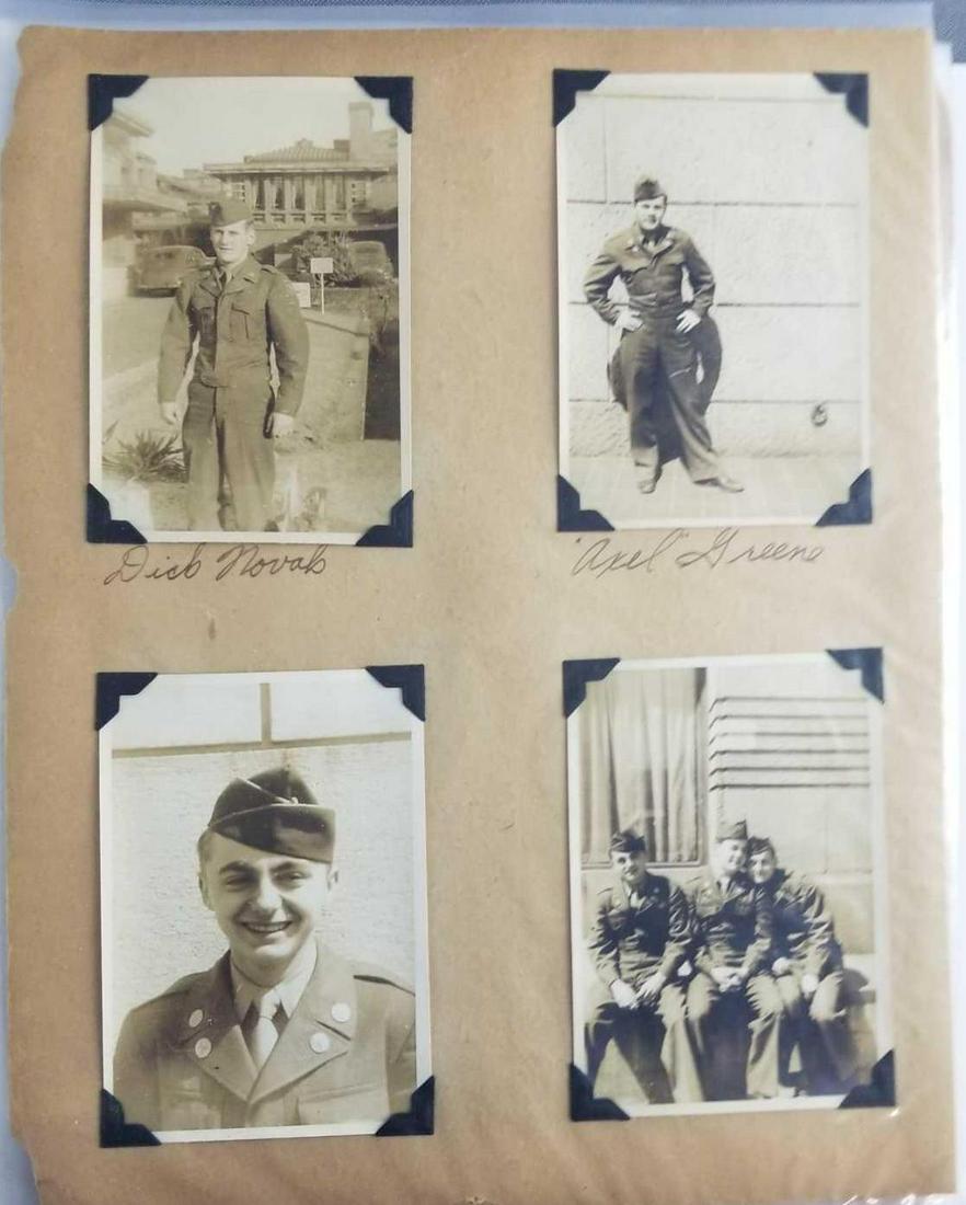 Photo album with military photographs: WW2 and Korean war.