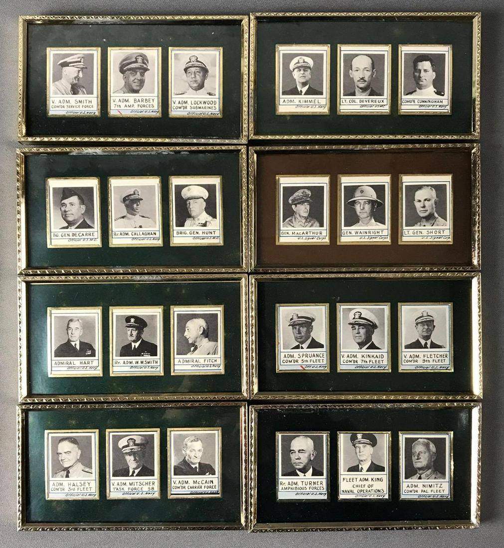 WW1 & WW2 Group of 8 Framed Military Headshots (1 of 5)