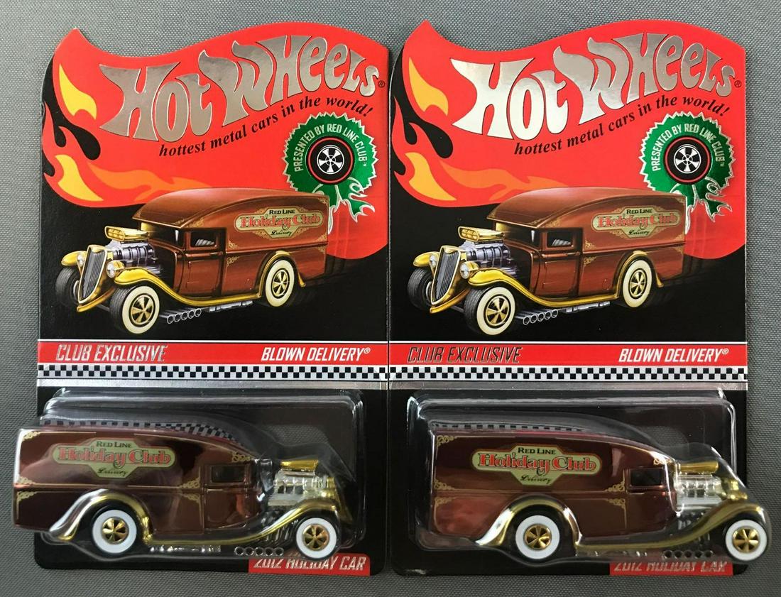Group of 2 Hot Wheels Red Line Club Exclusive 2012: Die-cast vehicles, new in original packaging and plastic clamshells. Limited Edition 04295 and 04421/05000