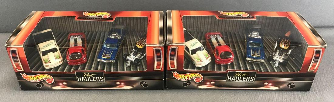 Group of 2 Hot Wheels Special Edition Hot Haulers: Includes Chevy S10, Deora II, Surf Crate, and 1969 El Camino. Some package damage and shelf wear