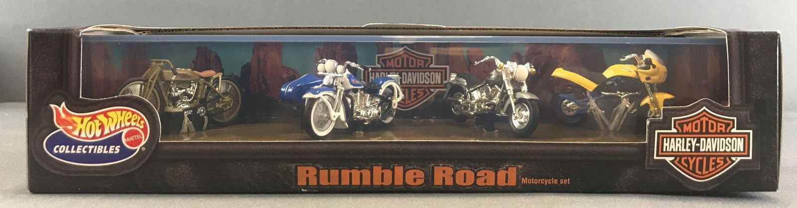 Hot Wheels Collectibles Manufacturers Series 3: 1:64 scale 1920 Racer, Buell Thunderbolt S3, 1948 Panhead, and 90s Fatboy. New in original packaging. Some shelf wear