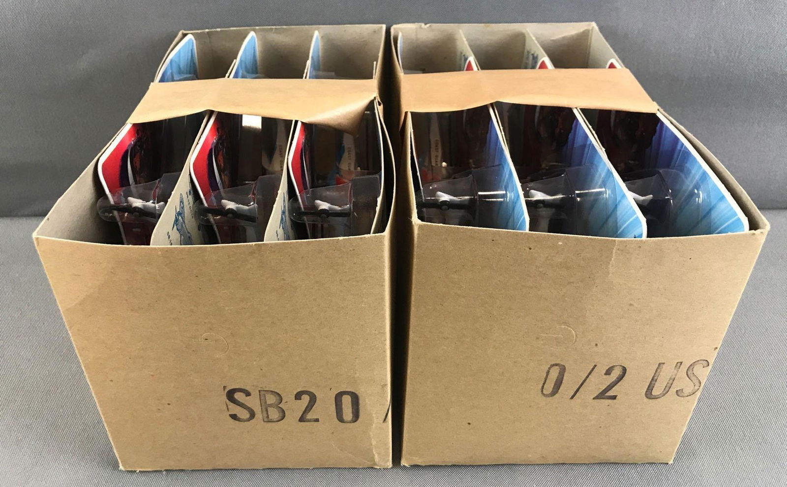 Group of 2 full shipping sleeves Matchbox Sky Busters: Die-cast vehicles new in original packaging. Coast Guard Helicopter