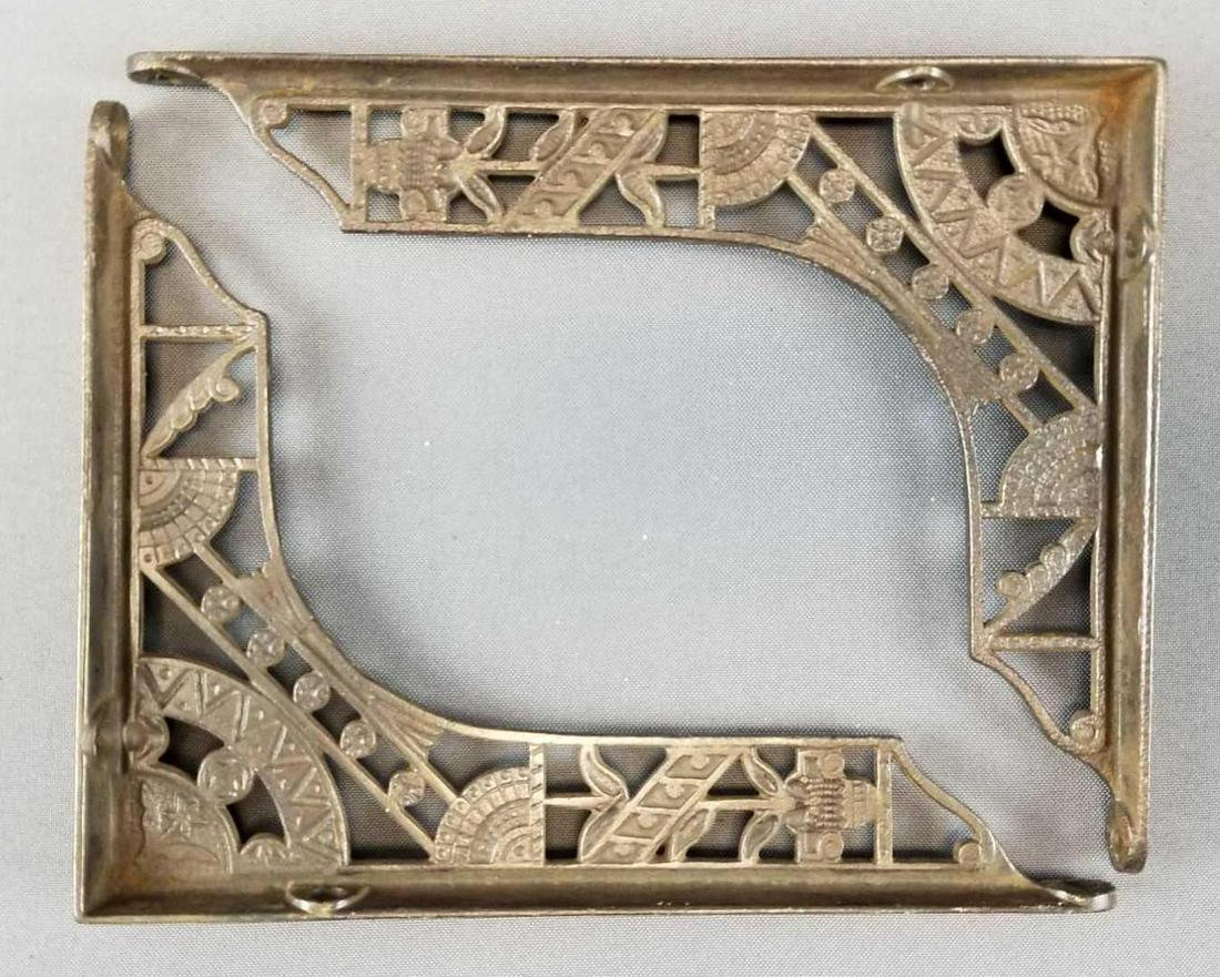 Set of 2 : Antique Metal Shelf Brackets: 8 1/2 x 7 inches