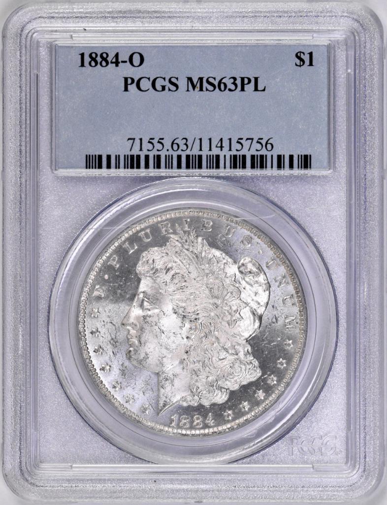 1884 O Morgan Silver Dollar (PCGS) MS63PL (1 of 2)