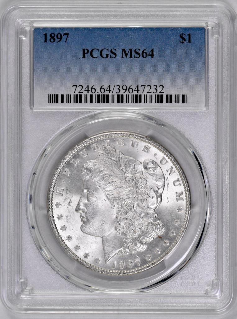 1897 P Morgan Silver Dollar (PCGS) MS64 (1 of 2)