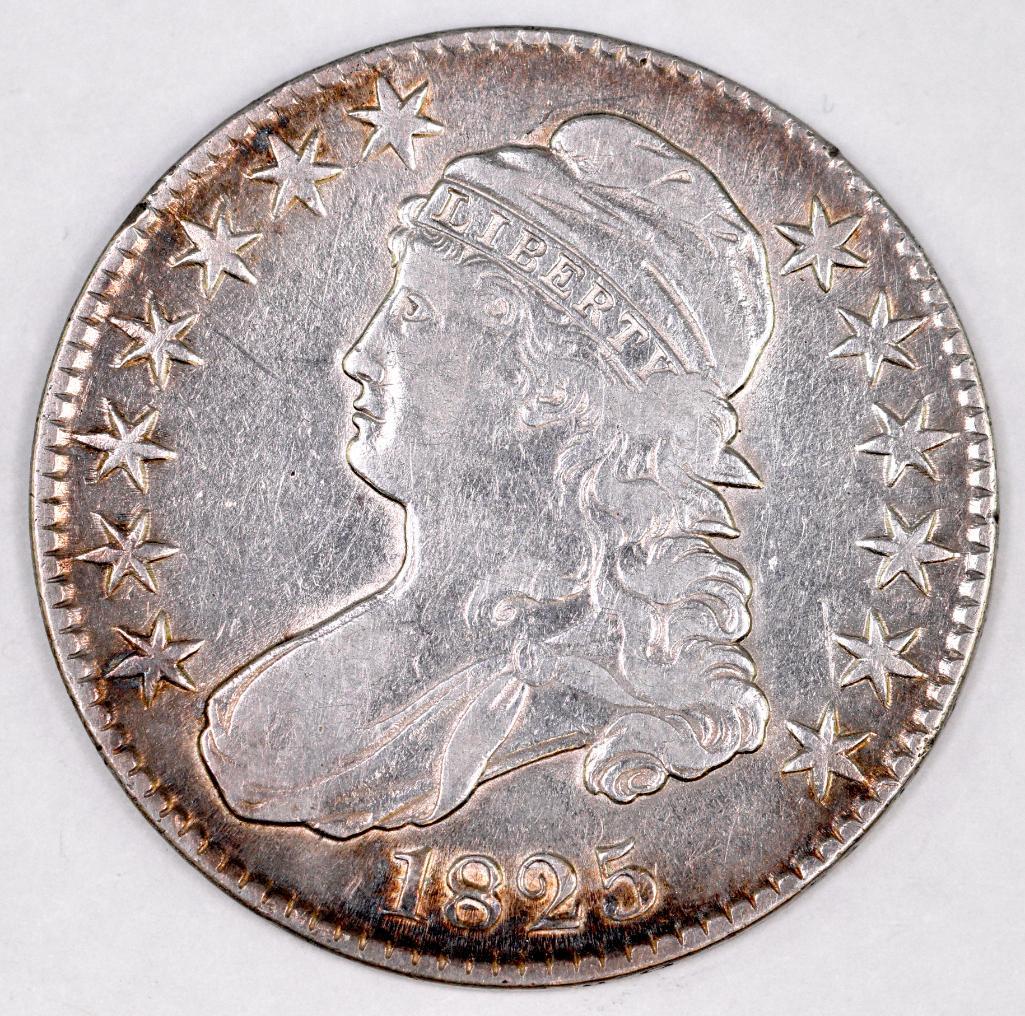 1825 Capped Bust Silver Half Dollar (1 of 2)