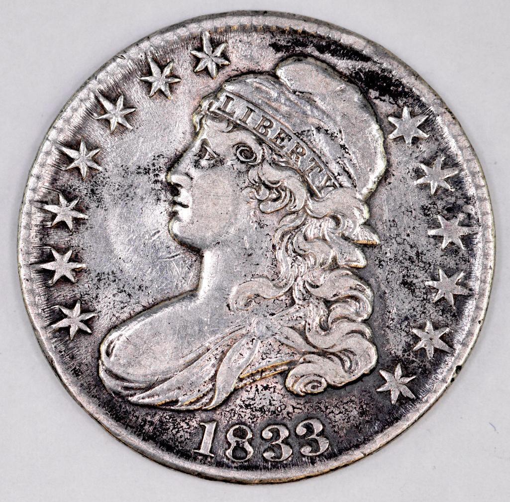 1833 Capped Bust Silver Half Dollar (1 of 2)