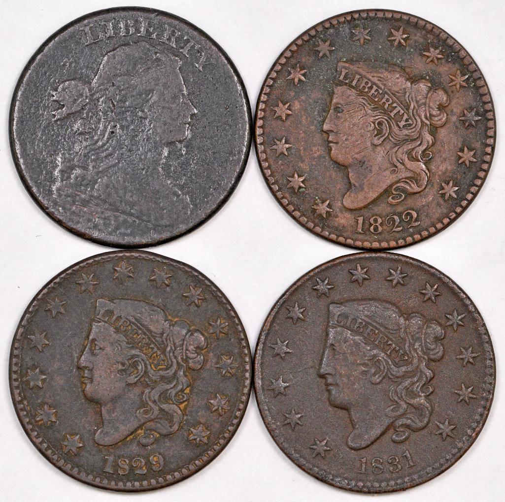 Group of (4) U.S. Large Cents (1 of 2)