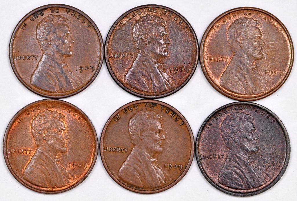 Group of (6) Lincoln Wheat Cents (1 of 2)