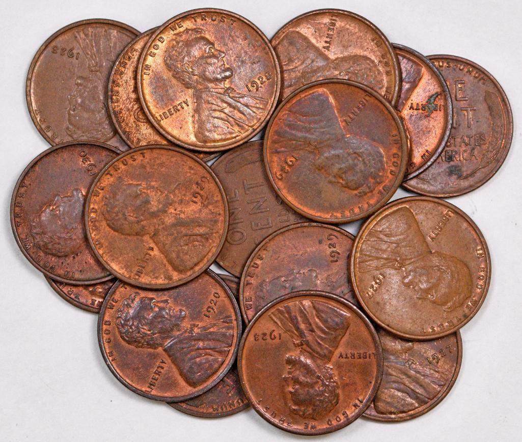 Group of (17) Lincoln Wheat Cents (1 of 1)