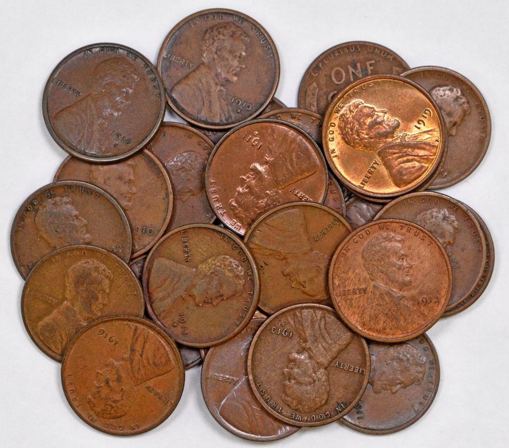 Group of (26) Pre 1920 Lincoln Wheat Cents (1 of 1)