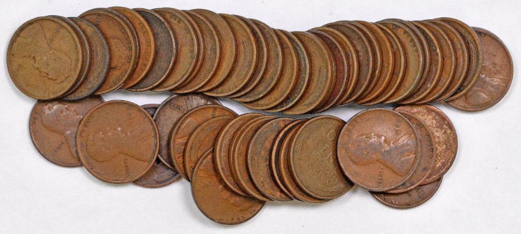Group of (130) 1909 P & P V.D.B. Lincoln Wheat Cents (1 of 2)