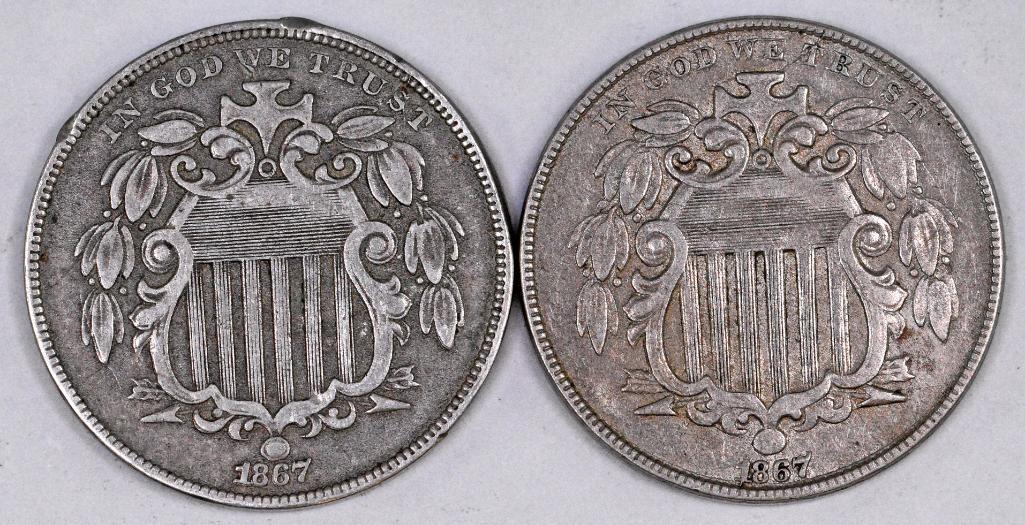 Group of (2) Shield Nickels (1 of 2)