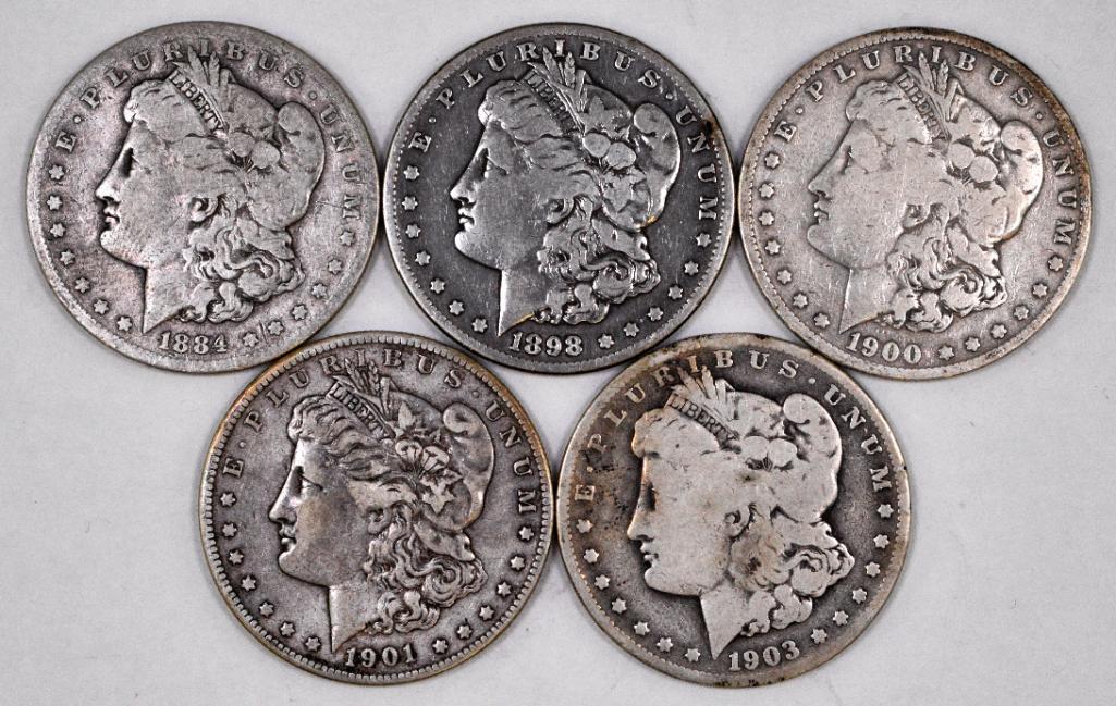 Group of (5) San Francisco Mint Morgan Silver Dollars (1 of 2)