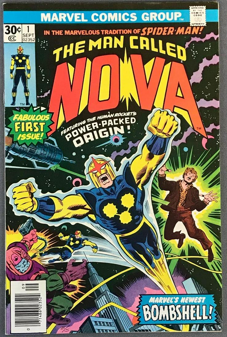 Marvel Comics The Man Called Nova No. 1 Comic Book: â€œNova” Published September 1976 $.30 Bronze Age, bagged and boarded.