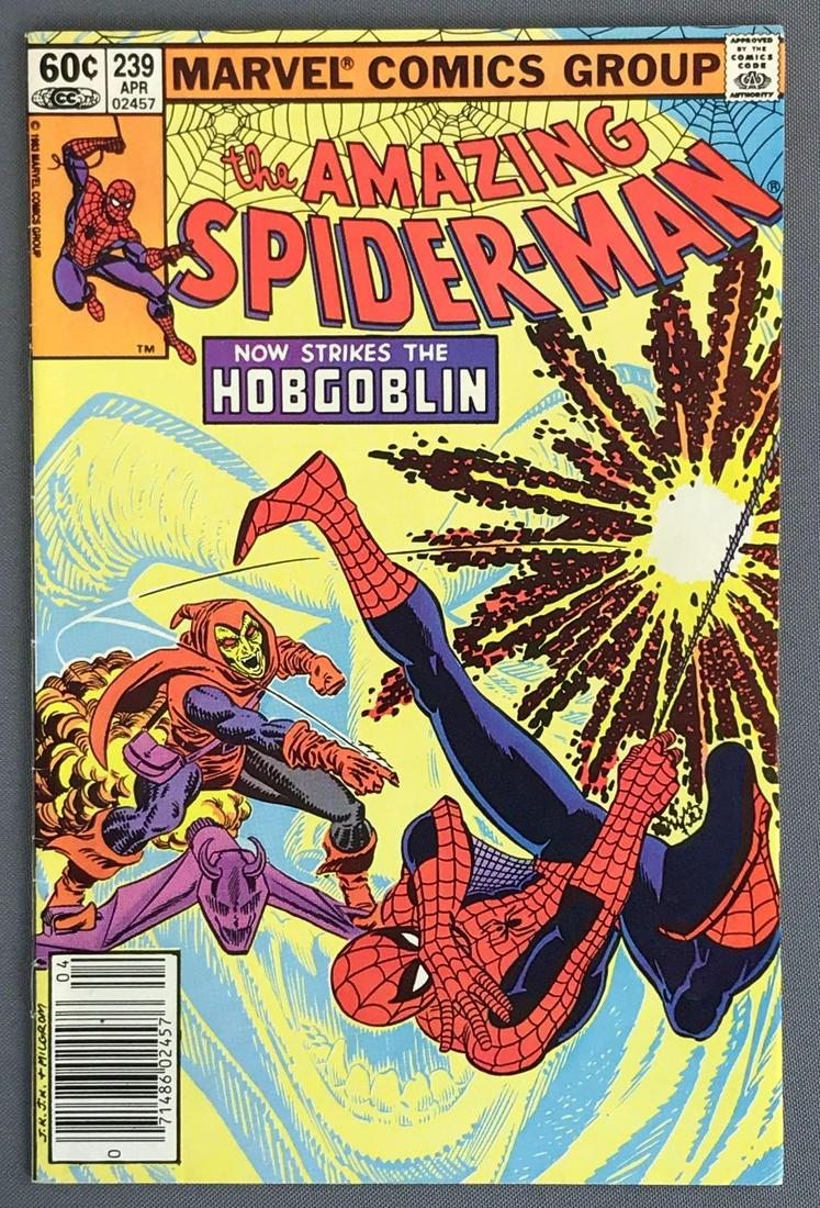 Marvel Comics The Amazing Spider-Man No. 239 Comic Book: â€œNow Strikes the Hobgoblin!” Published April 1983 $.60, Bronze Age, bagged and boarded.