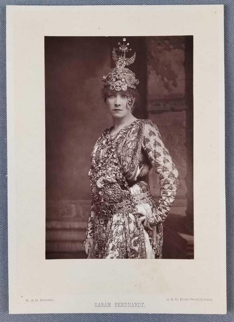Antique photograph of Sarah Bernhardt: French stage actress. 5.5 x 7.5 inches