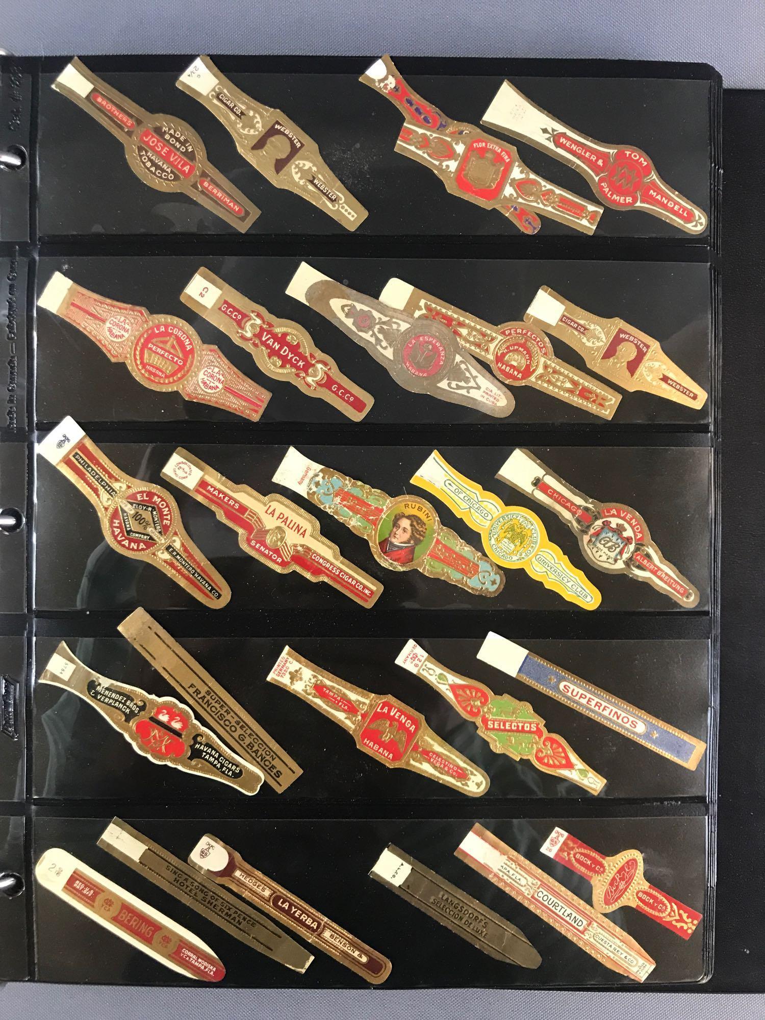 Binder containing 750+ vintage cigar labels: Binder is 10.25x11.5x1.5 inches