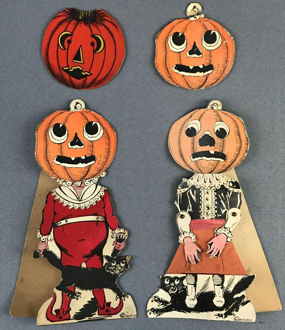 Group of 4 Standing Halloween Paper Dolls (1 of 4)