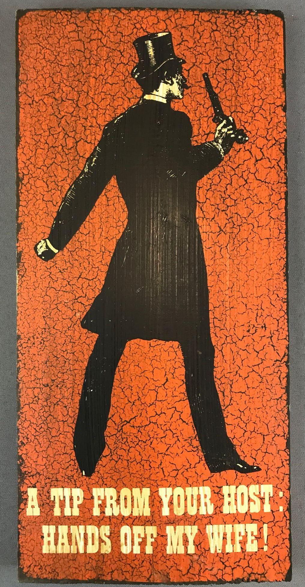 Painted vintage barn wood sign (1 of 3)