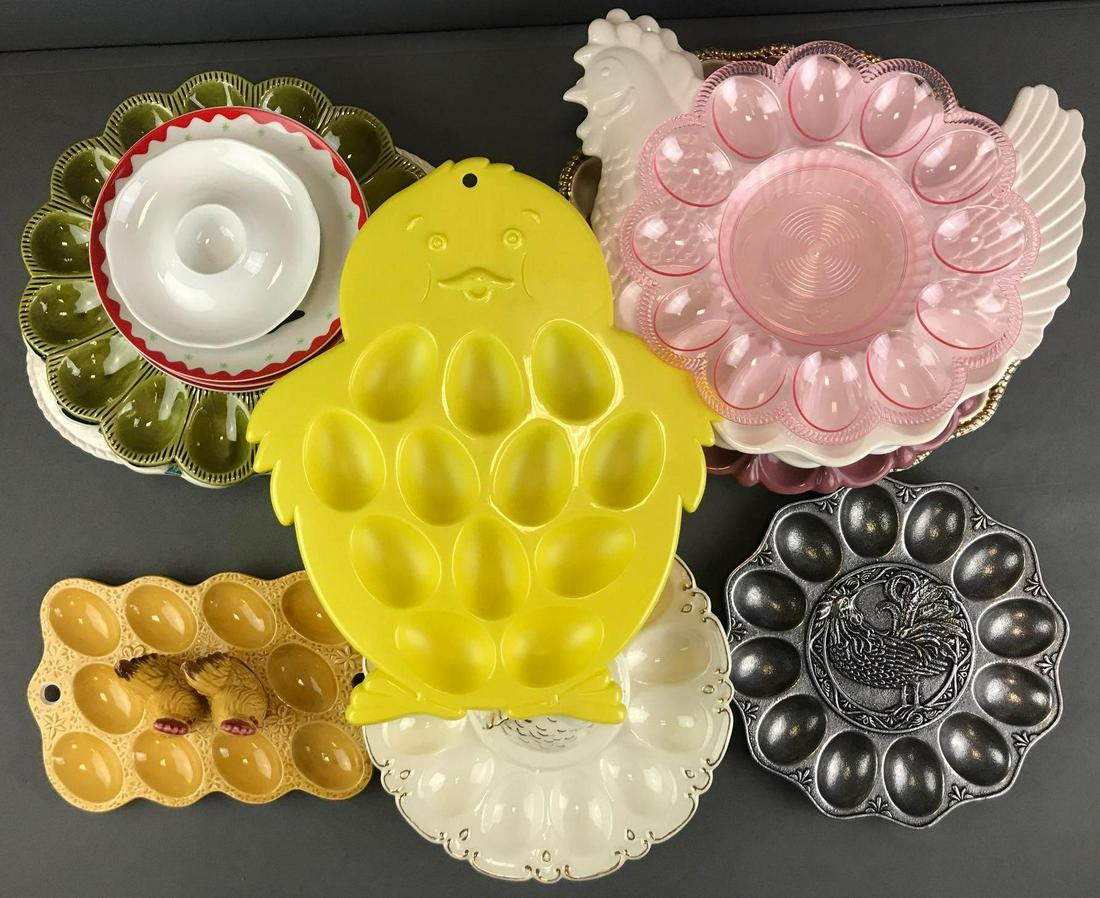 Group of 15+ assorted egg plates and more (1 of 15)