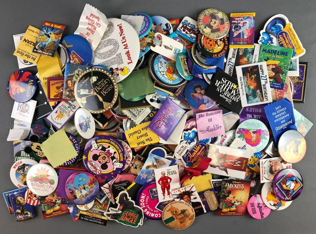 Group of 100+ Pin back buttons (1 of 4)
