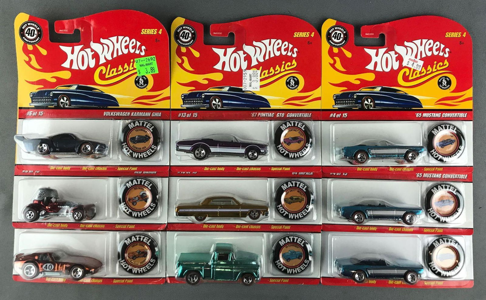 Group of 9 Hot Wheels Classics die-cast vehicles in (1 of 5)