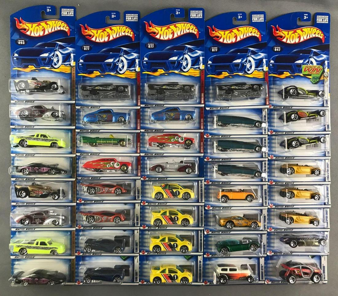 Group of 40 assorted Hot Wheels die-cast vehicles in (1 of 6)