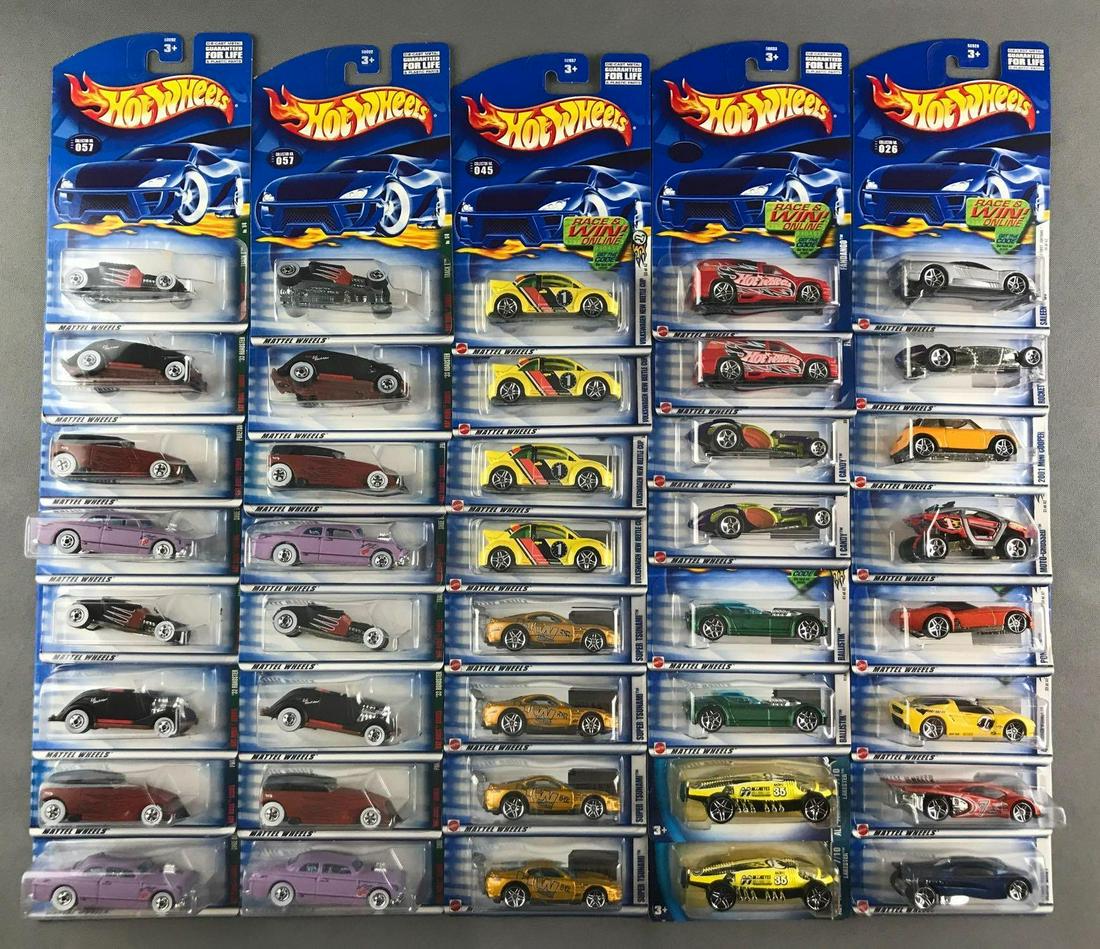 Group of 40 assorted Hot Wheels die-cast vehicles in (1 of 5)