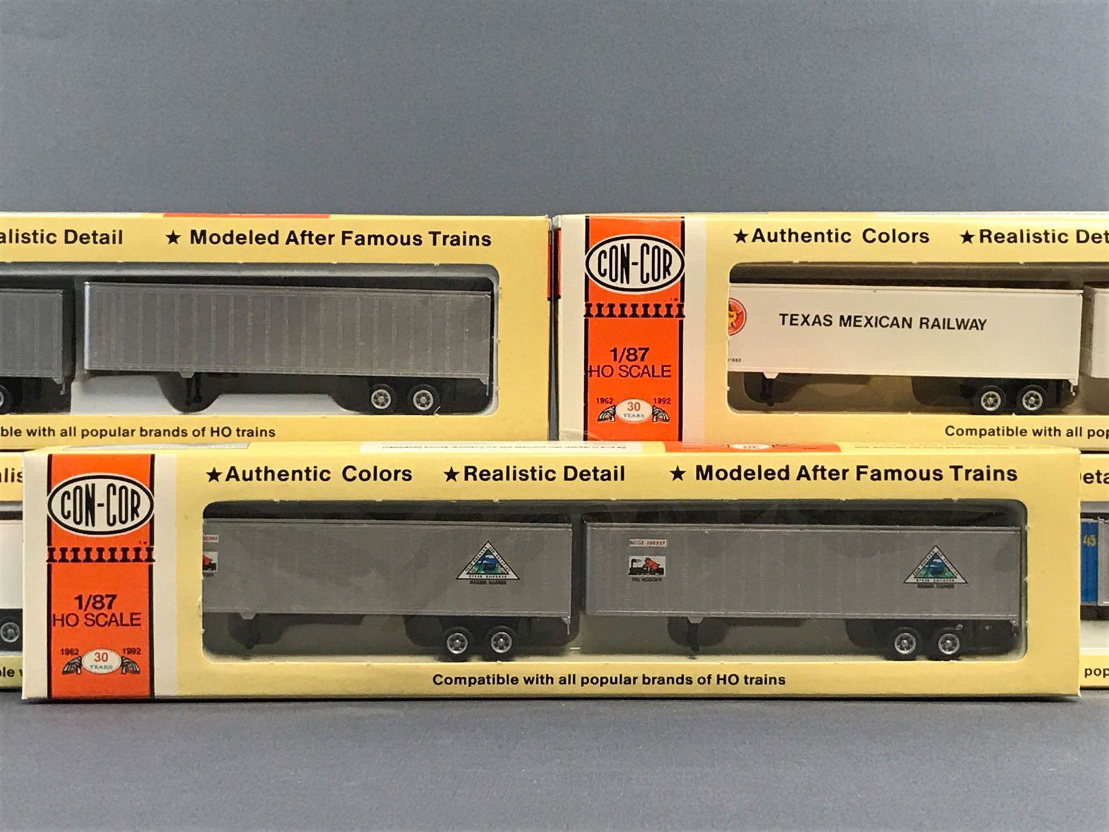Group of 5 Herpa/Con-Cor Double Trailers in Original (1 of 5)