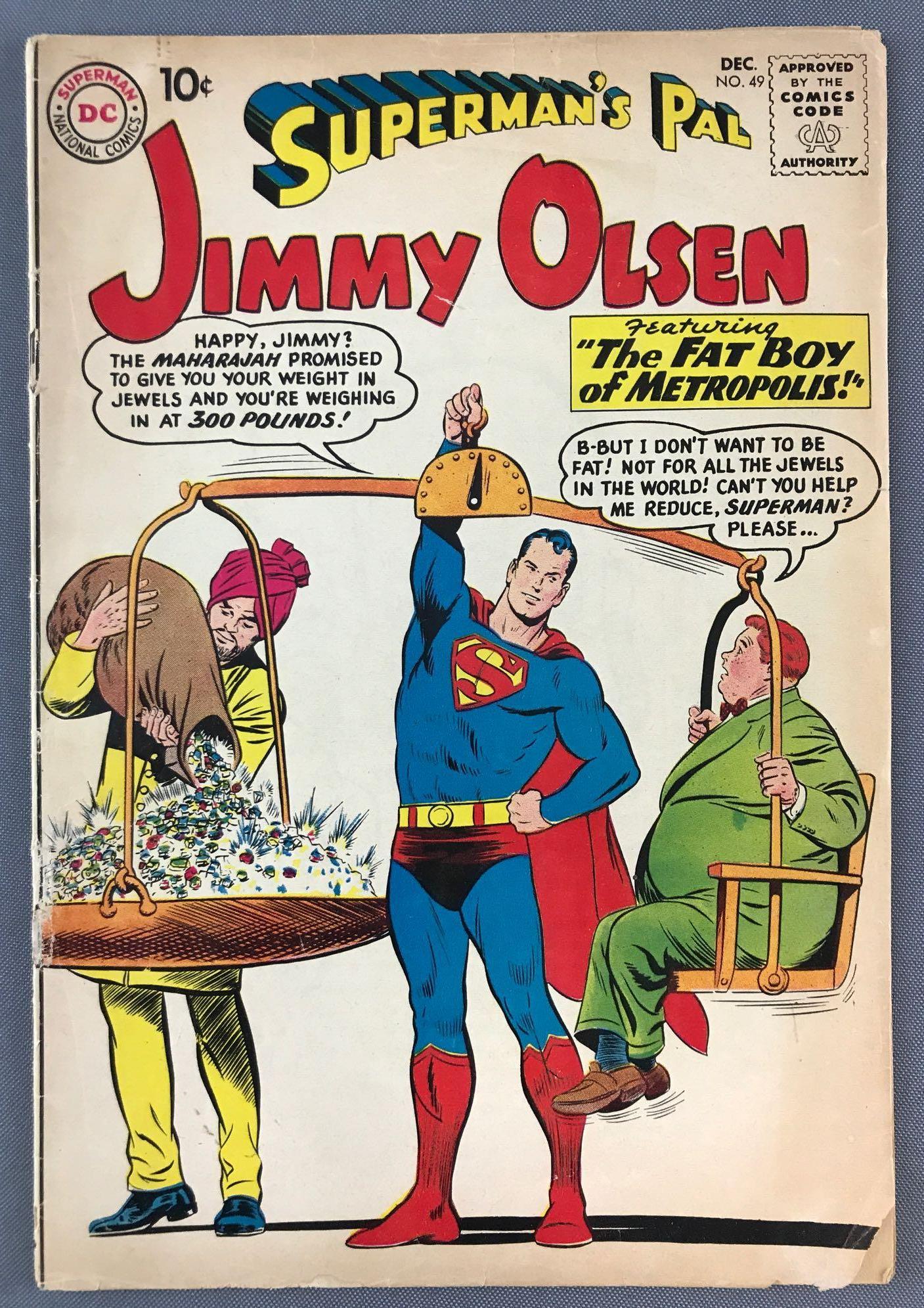 DC Comics Supermans Pal Jimmy Olsen No. 49 Comic Book: December 1960, Silver Age, $.10, bagged and boarded